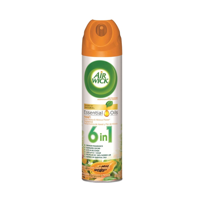 AEROSOL AIR FRESHENER, 8 OZ CAN, HAWAII EXOTIC PAPAYA/HIBISCUS FLOWER, 12/CARTON