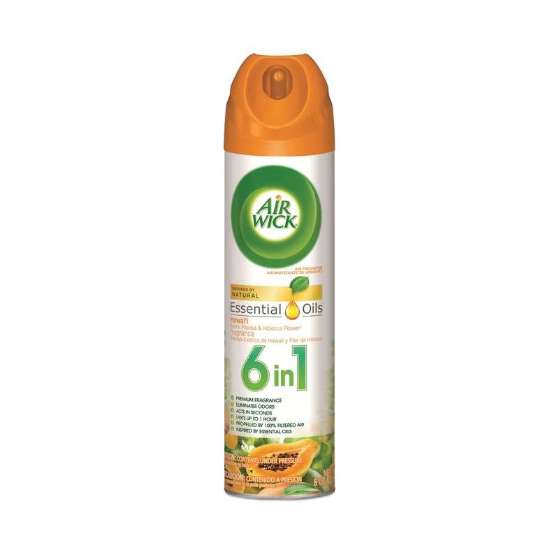 AEROSOL AIR FRESHENER, HAWAII EXOTIC PAPAYA & HIBISCUS FLOWER, 8 OZ CAN