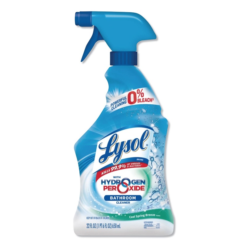 Bathroom Cleaner With Hydrogen Peroxide, 22 Oz Spray Bottle