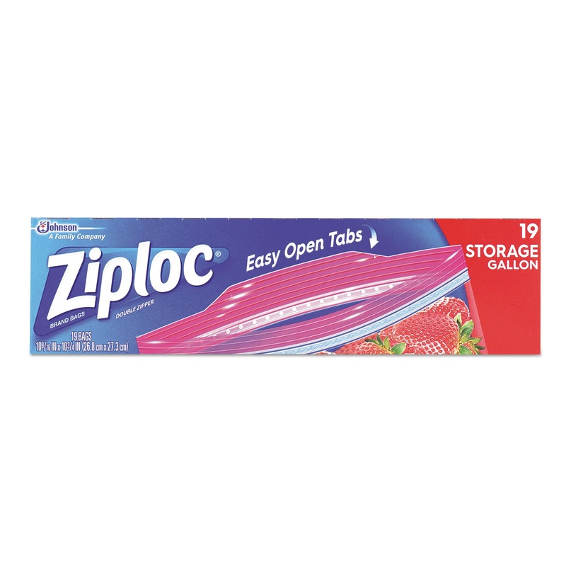 DOUBLE ZIPPER STORAGE BAGS, 1 GAL, 1.75 MIL, 9.6″ X 12.1″, CLEAR, 228/CARTON