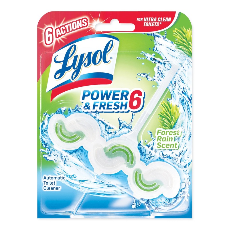 Power & Fresh6 Automatic Toilet Bowl Cleaner, Forest Rain, 1.37oz Clip-On, 6/ct