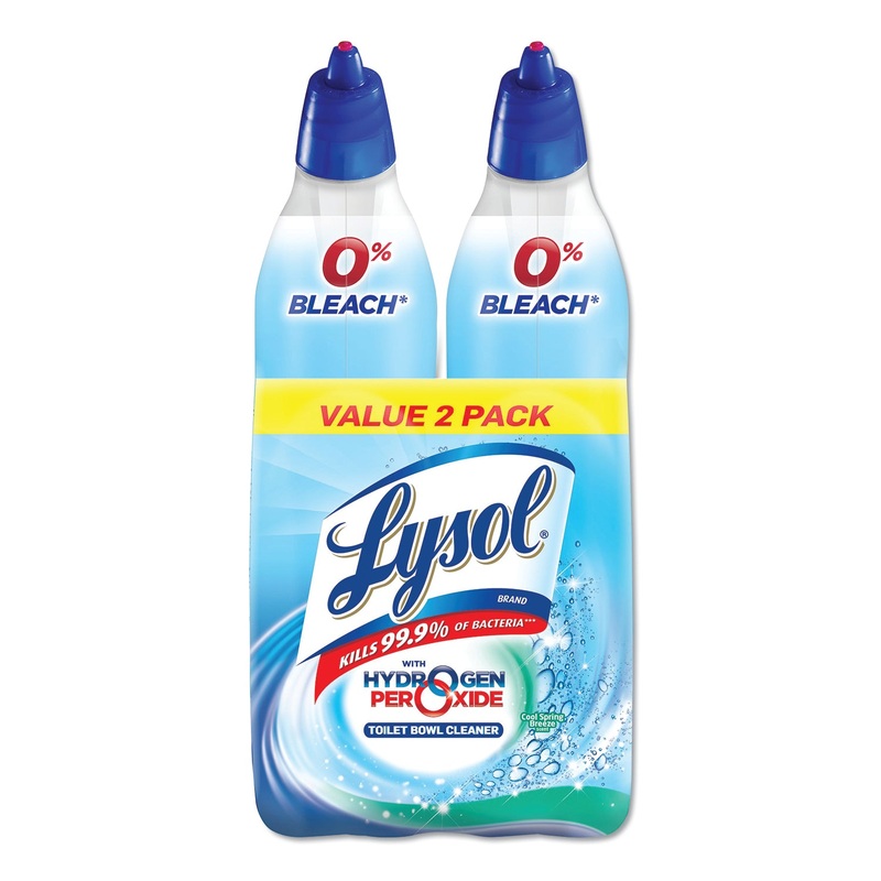 TOILET BOWL CLEANER W/HYDROGEN PEROXIDE, COOL SPRING BREEZE, 24 OZ, 2/PK, 4PK/CT