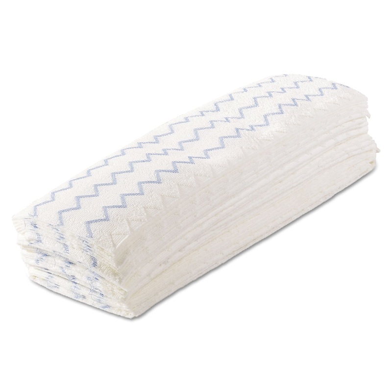 Disposable Microfiber Mop, 18″, White/blue, Wet/dry Use, 150/carton