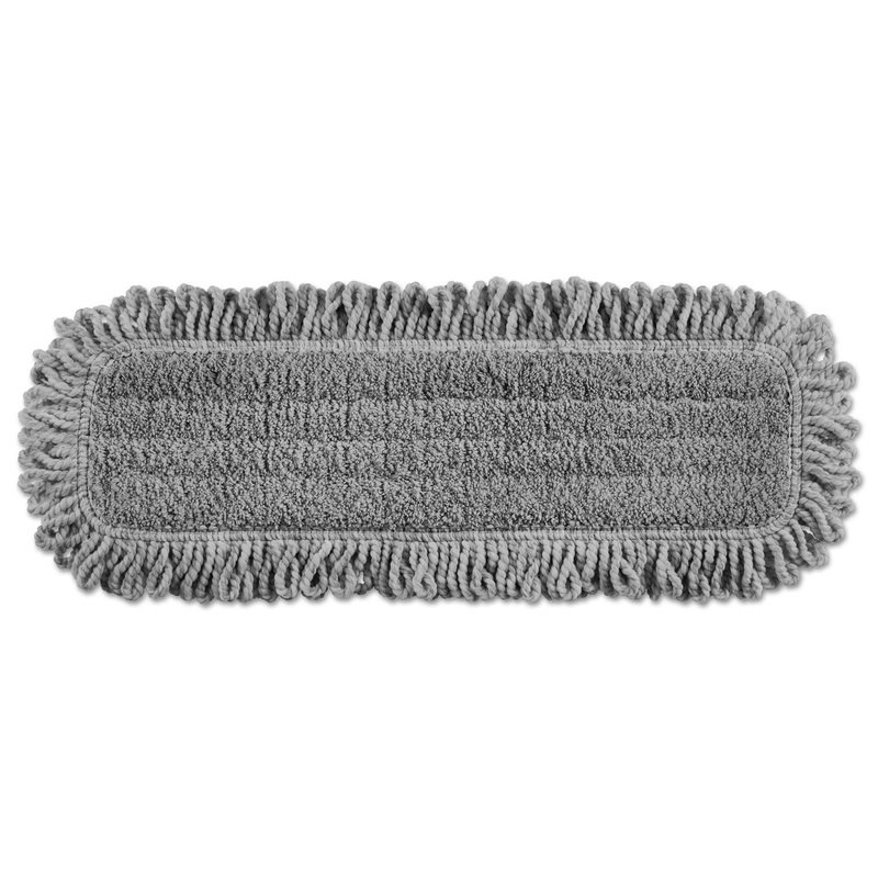 PULSE EXECUTIVE SINGLE-SIDED MICROFIBER DUST MOP HEAD, 18″, LIGHT GRAY