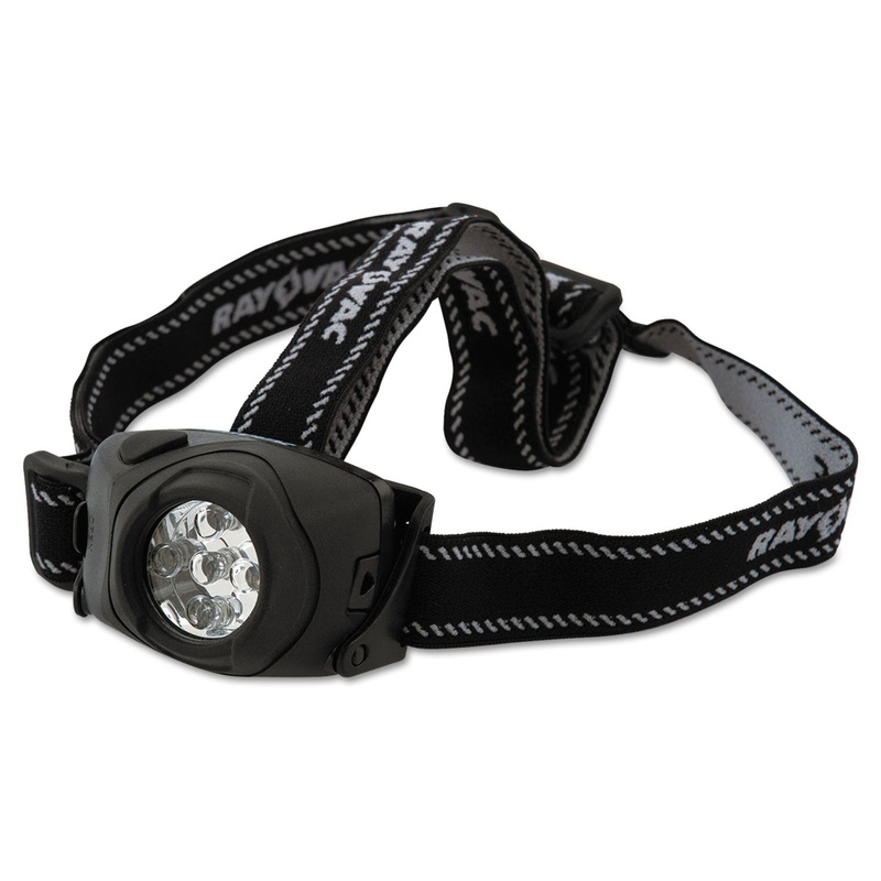 VIRTUALLY INDESTRUCTIBLE LED HEADLIGHT, 3 AAA BATTERIES (INCLUDED), BLACK