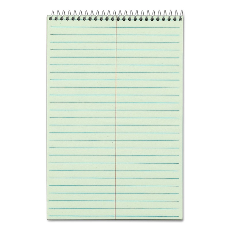 GREGG STENO BOOKS, GREGG RULE, 6 X 9, GREEN TINT, 80 SHEETS