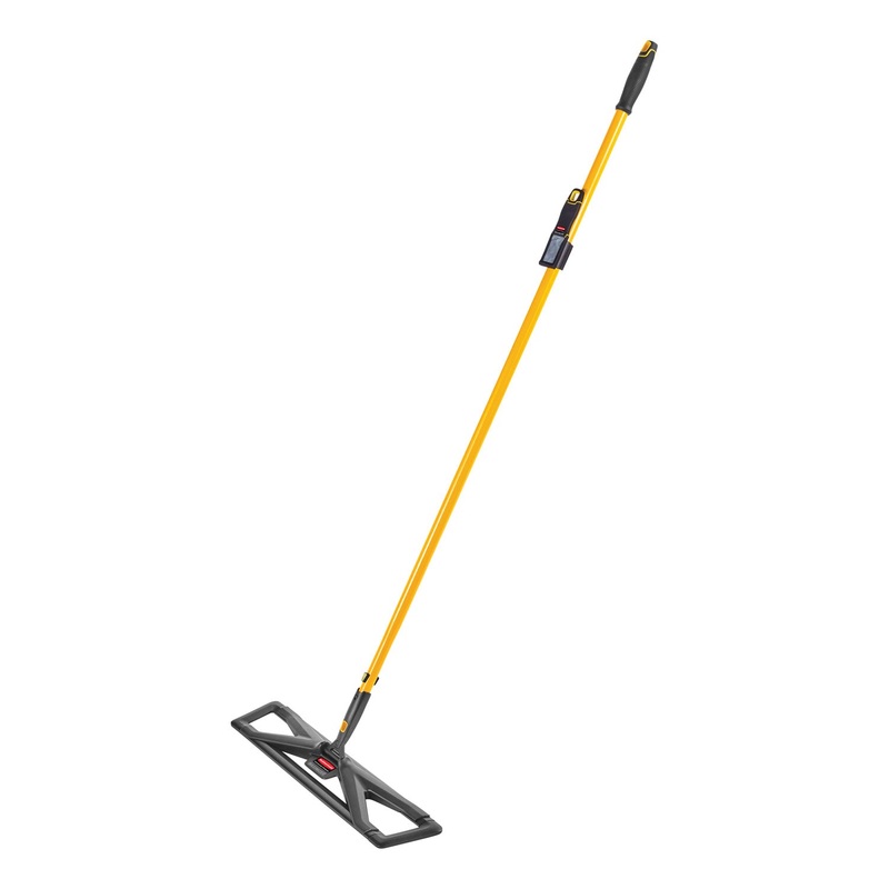 MAXIMIZER DUST MOP FRAME WITH HANDLE AND SCRAPER, 36″ X 5.5″, YELLOW/BLACK