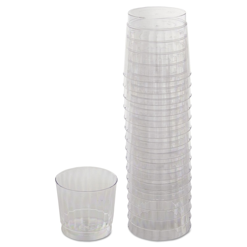 Classicware Tumblers, 9 Oz, Plastic, Clear, 16/bag