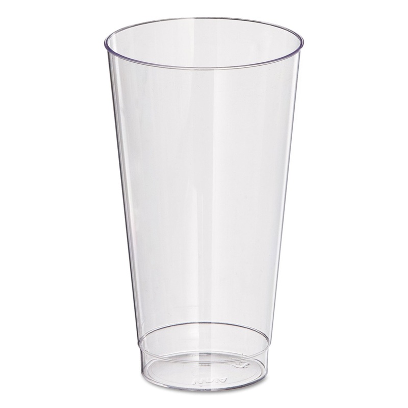Comet Plastic Tumbler, 16 Oz., Clear, Squat, 25/pack