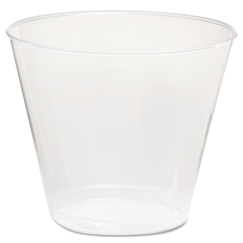 Comet Plastic Tumbler, 5 Oz., Clear, Squat, 50/pack