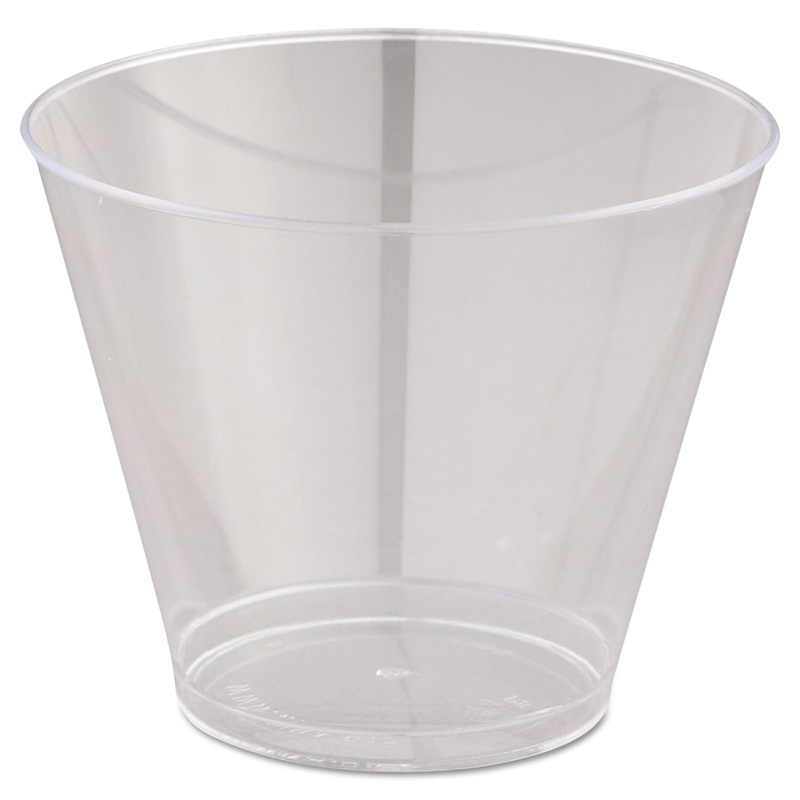 Comet Smooth Wall Tumblers, 9oz, Clear, Squat, 25/pack, 20 Packs/carton