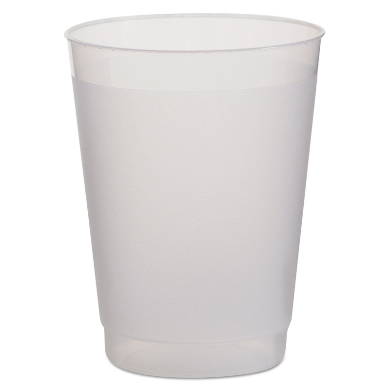 Frost Flex Cups, Cold, 10 Oz, Plastic, Frosted/translucent, 25/pk, 20 Pk/ct