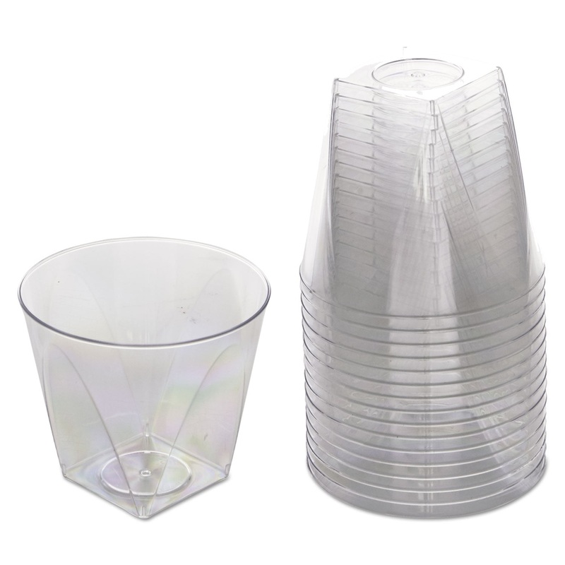 Milan Tumblers, 9 Oz, Plastic, Clear, 16 Tumblers/pack