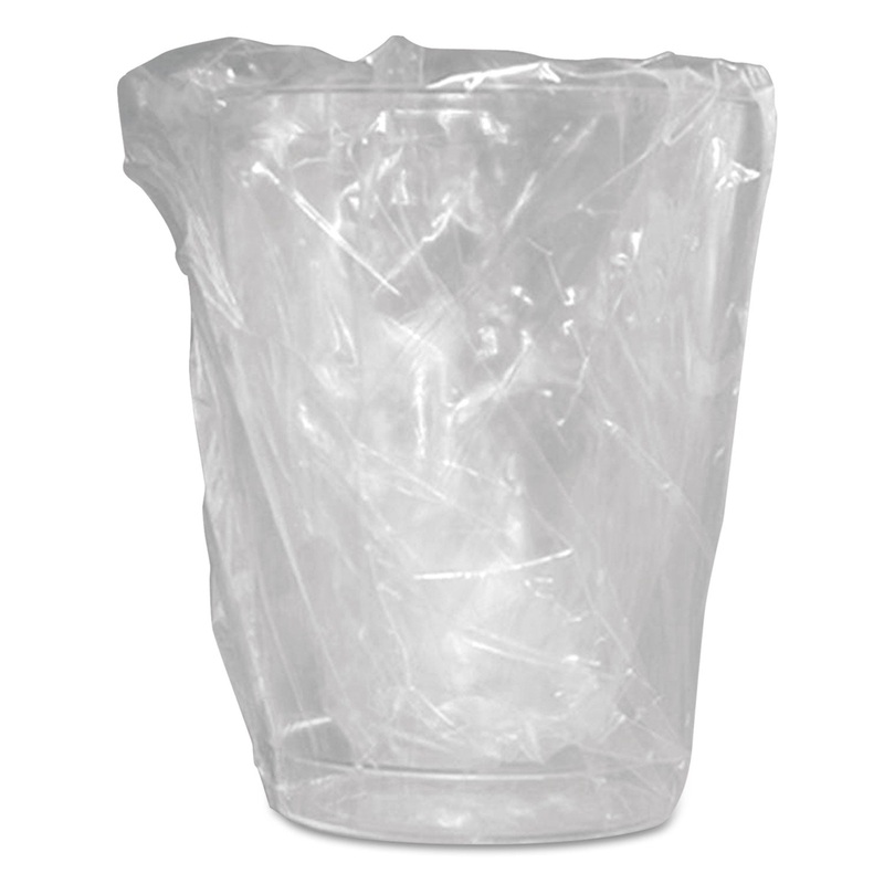 Wrapped Plastic Cups, 10oz, Translucent, 500/carton