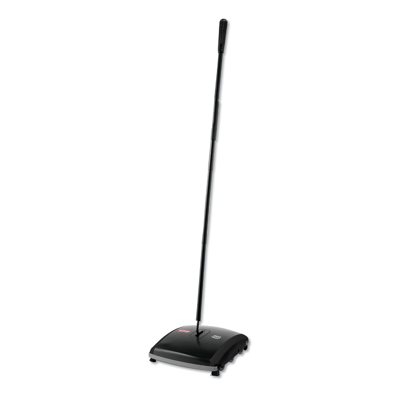 Dual Action Sweeper, Boar/nylon Bristles, 44″ Steel/plastic Handle, Black/yellow