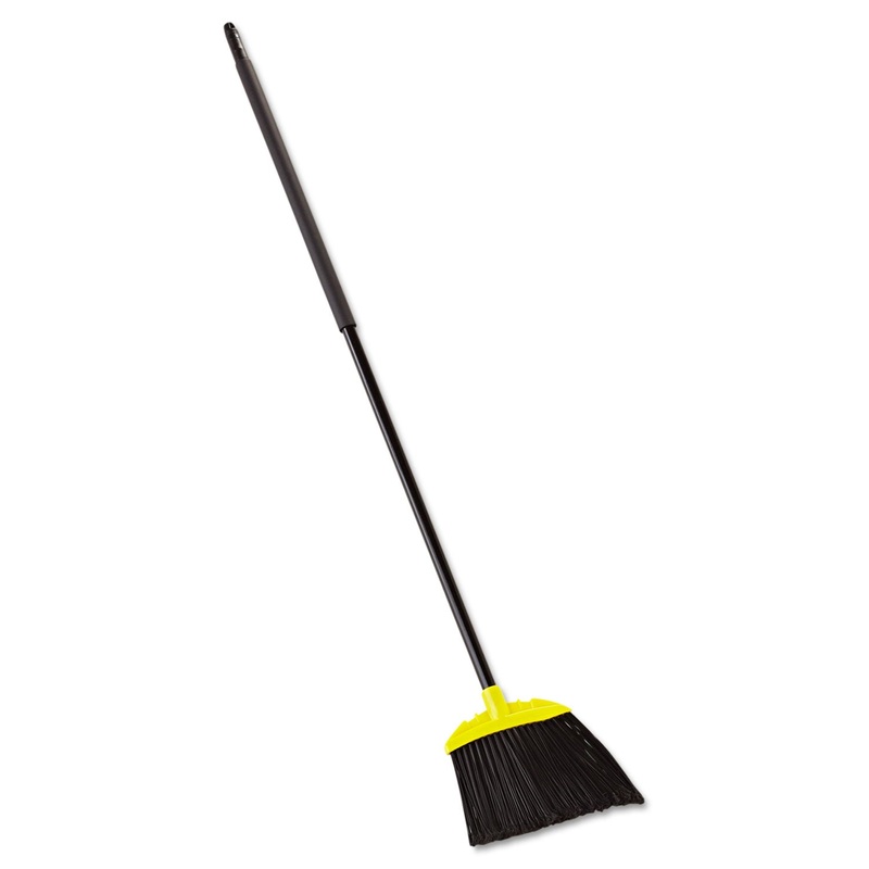Jumbo Smooth Sweep Angled Broom, 46″ Handle, Black/yellow