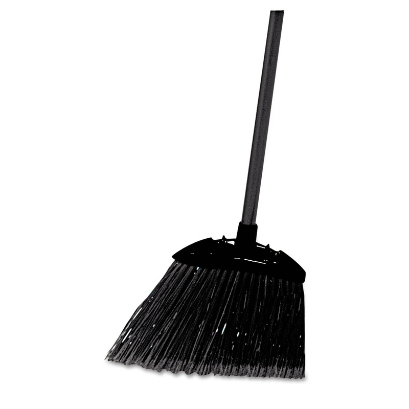 LOBBY PRO BROOM, POLY BRISTLES, 35″, WITH METAL HANDLE, BLACK