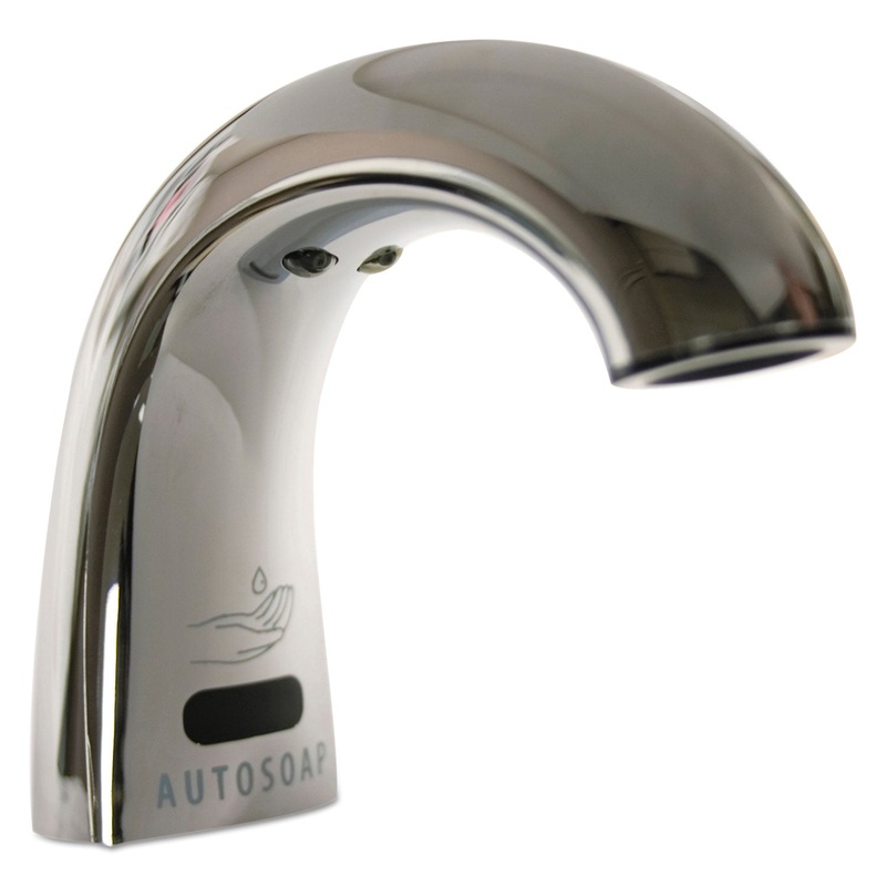 ONE SHOT SOAP DISPENSER – TOUCH FREE, 2.8 LBS, 1.9″ X 5.5″ X 4″, POLISHED CHROME