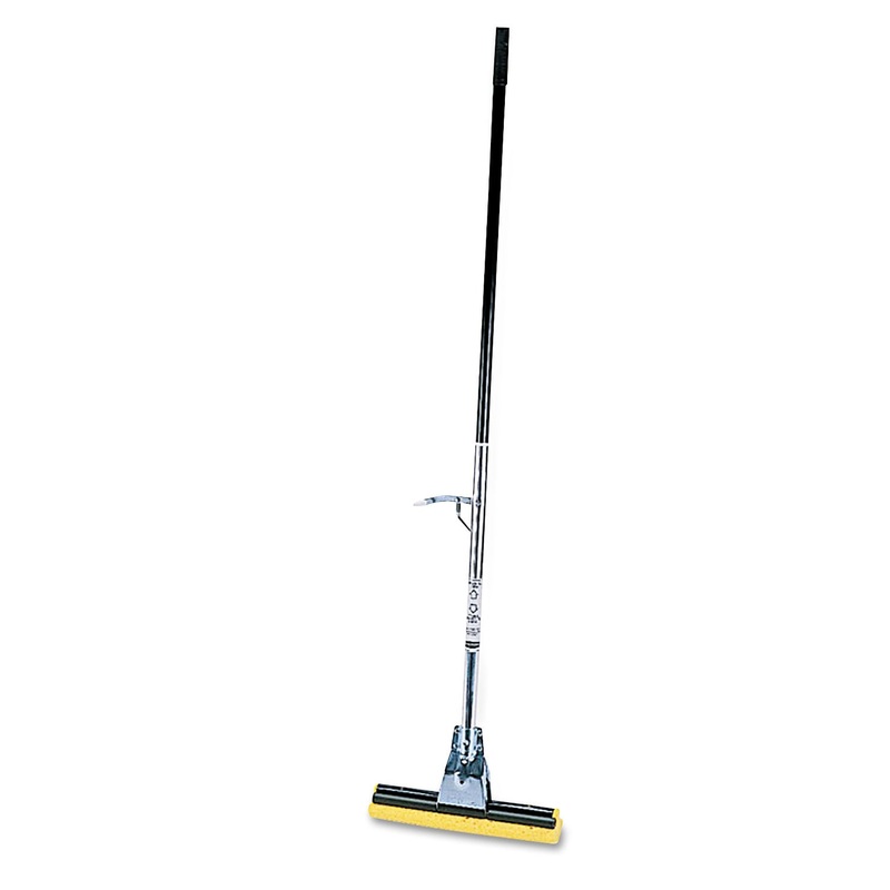 Steel Roller Sponge Mop, Bronze Handle W/12″ Wide Yellow Sponge