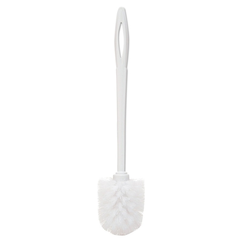 Toilet Bowl Brush, 14 1/2″, White, Plastic