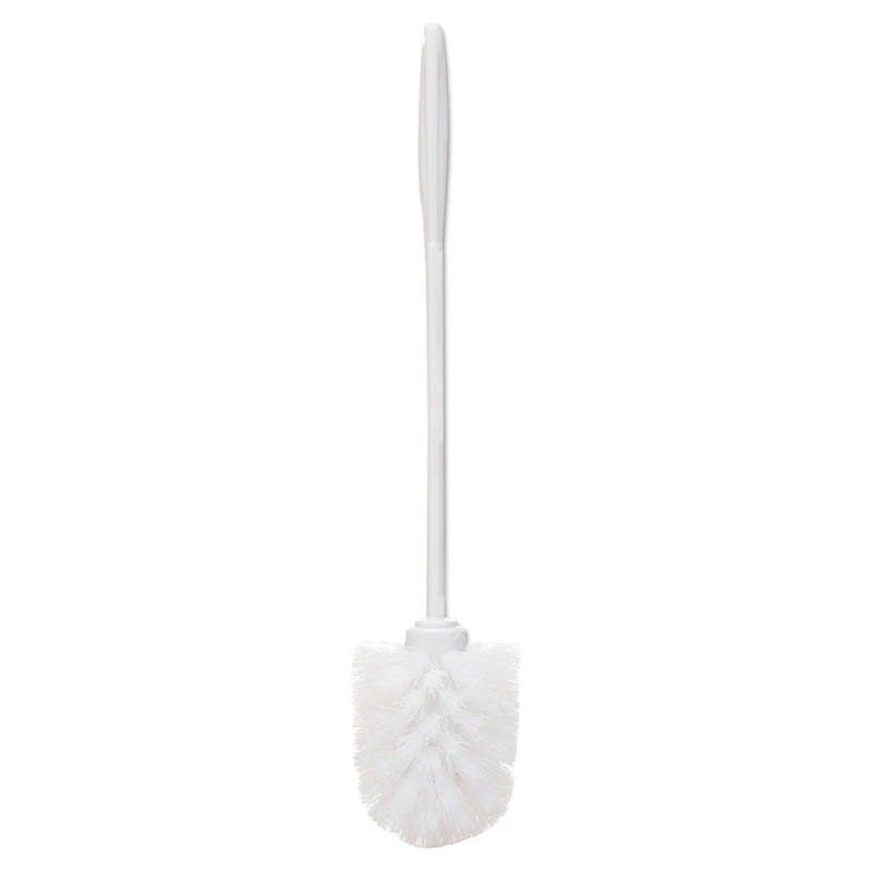 Toilet Bowl Brush, 14 1/2″, White, Plastic, 24/carton