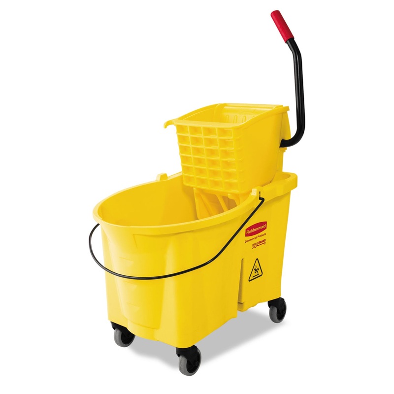 Wavebrake 44 Quart Bucket/sideward Pressure Wringer Combination, Yellow
