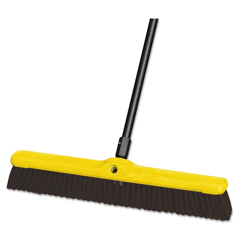 Heavy Duty Floor Sweep, 24″ X 3″, Maroon, Polypropylene, 12/carton