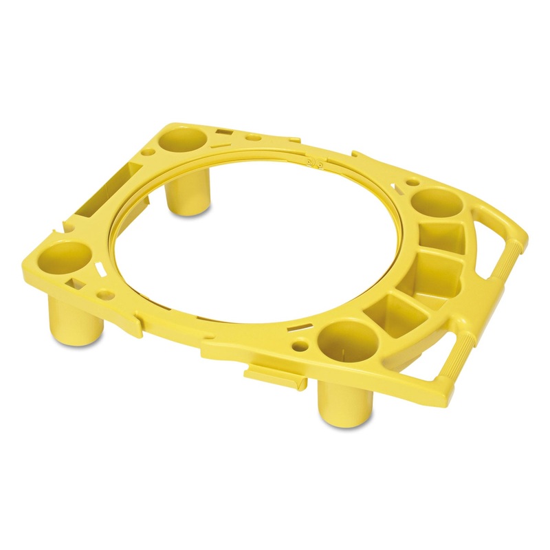 STANDARD RIM CADDY, 4-COMPARTMENT, FITS 32.5″ DIA CANS, 26.5W X 6.75H, YELLOW