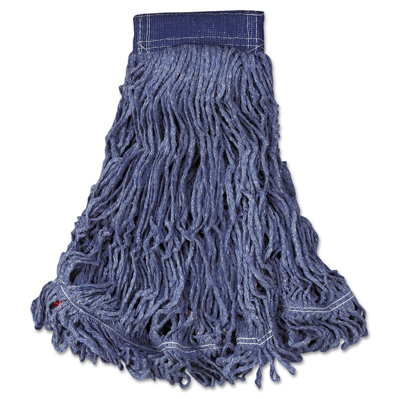 Swinger Loop Wet Mop Head, X-Large, Cotton/synthetic, Blue, 6/carton