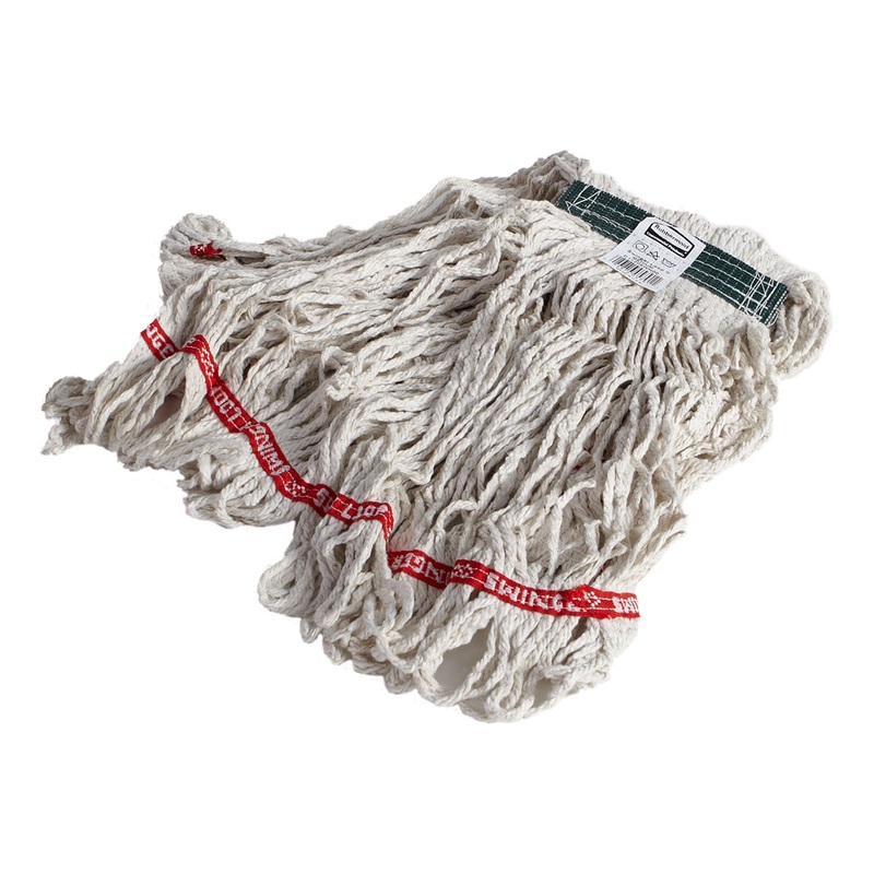 Swinger Loop Wet Mop Heads, Cotton/synthetic, White, Small, 6/carton