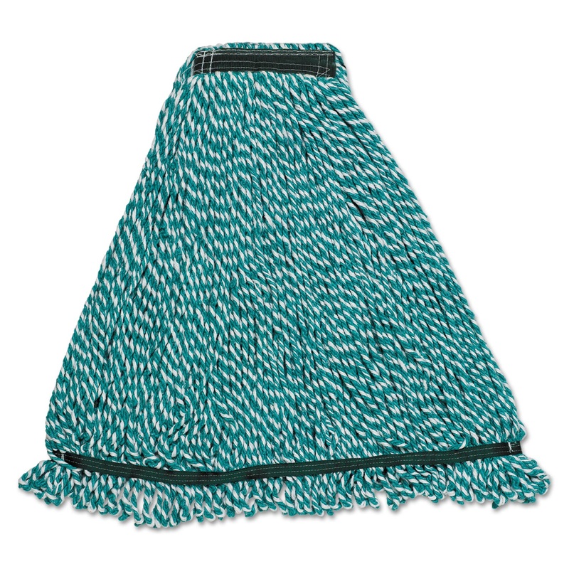 Web Foot String Mop Heads, Microfiber, Green, Medium, 1-In. Green Headband