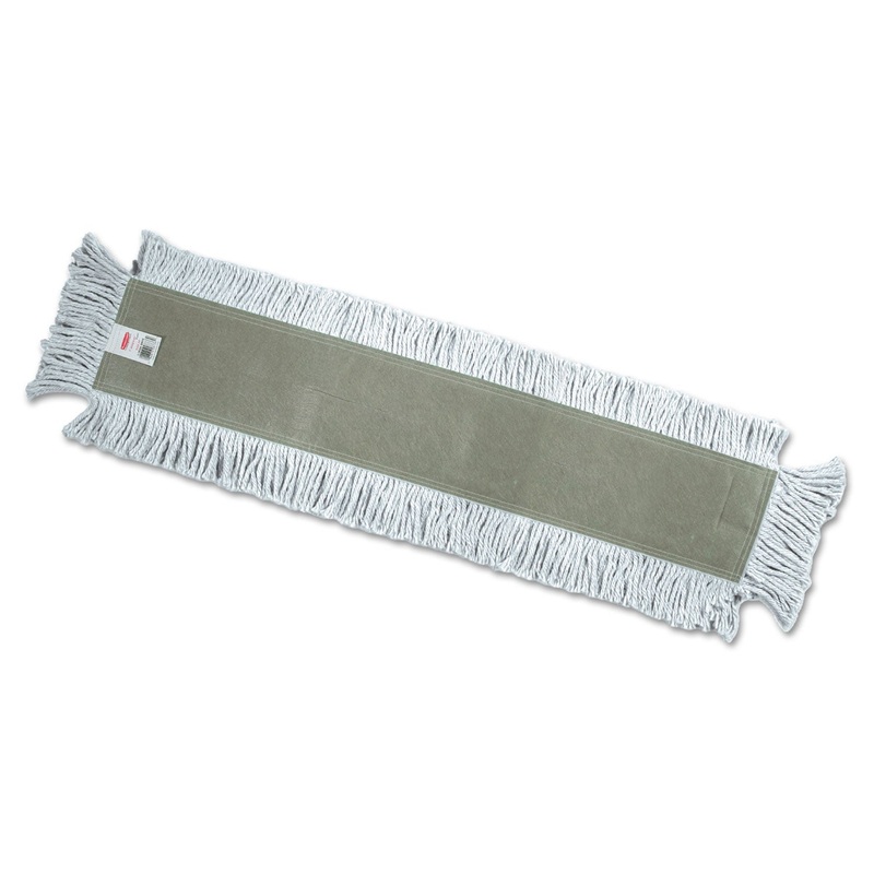 Dust Mop Heads, Blended, White, 36 X 5, Cut-End, Blended Yarn, 12/carton
