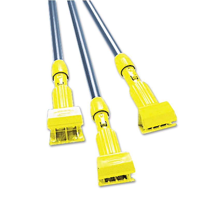 Fiberglass Gripper Mop Handle, Yellow/gray