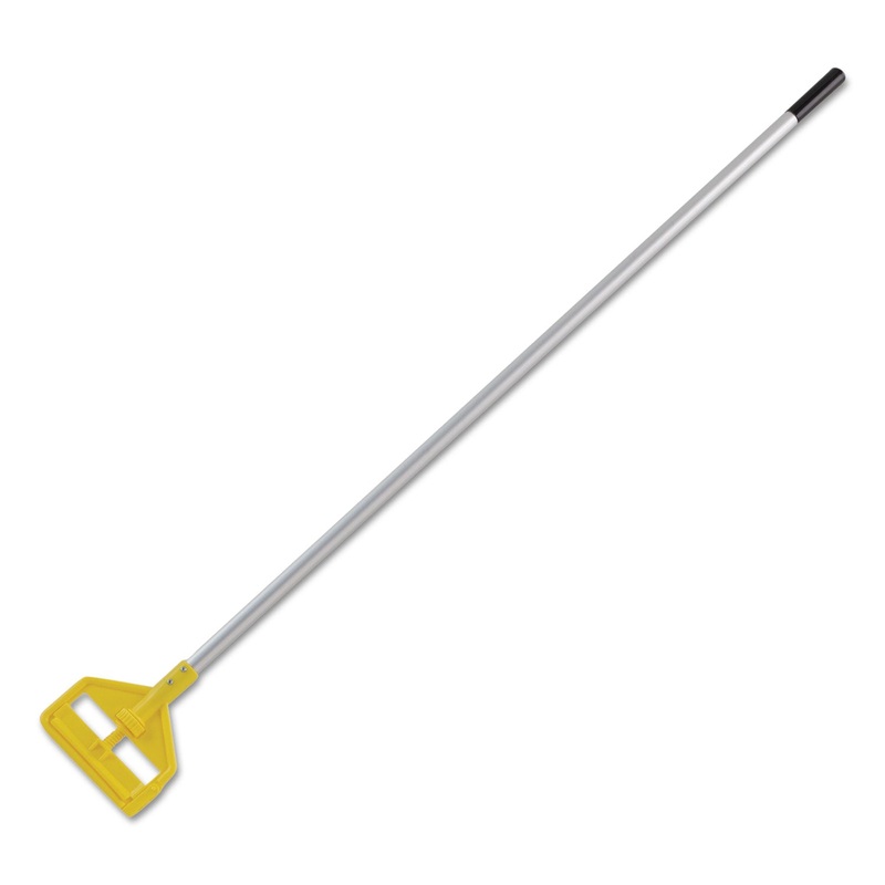 Invader Aluminum Side-Gate Wet-Mop Handle, 60″, Gray/yellow