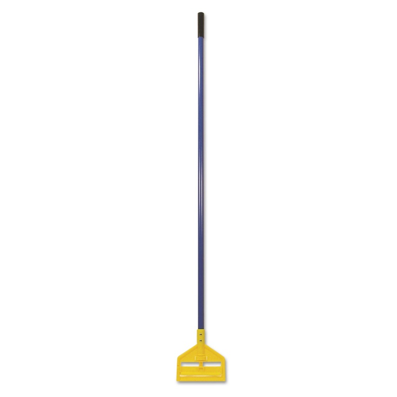 Invader Fiberglass Side-Gate Wet-Mop Handle, 60″, Blue/yellow