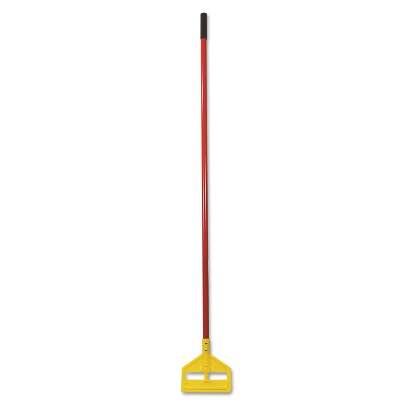 Invader Fiberglass Side-Gate Wet-Mop Handle, 60″, Red/yellow