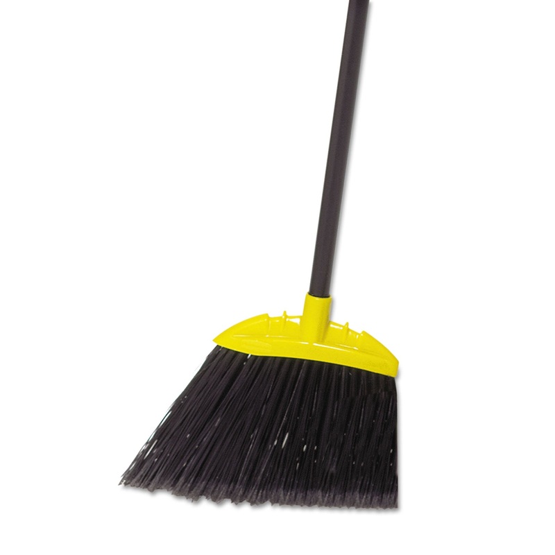 JUMBO SMOOTH SWEEP ANGLED BROOM, 57″ HANDLE, BLACK/YELLOW, 6/CARTON