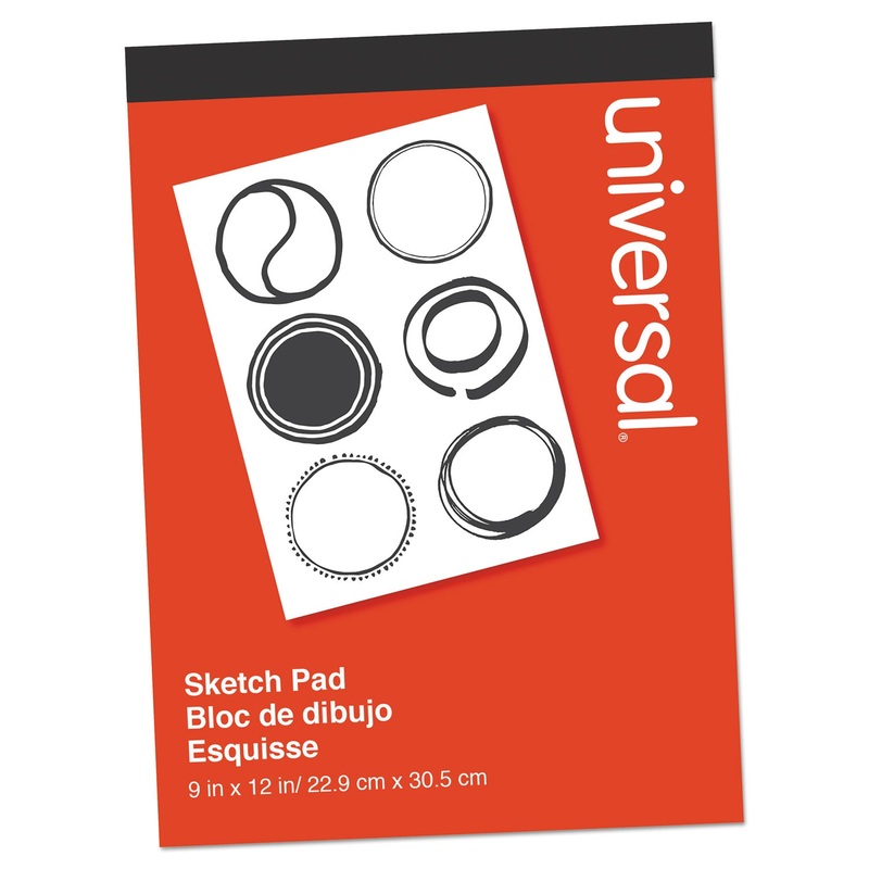 SKETCH PAD, 160 LB, 9 X 12, WHITE, 70 SHEETS