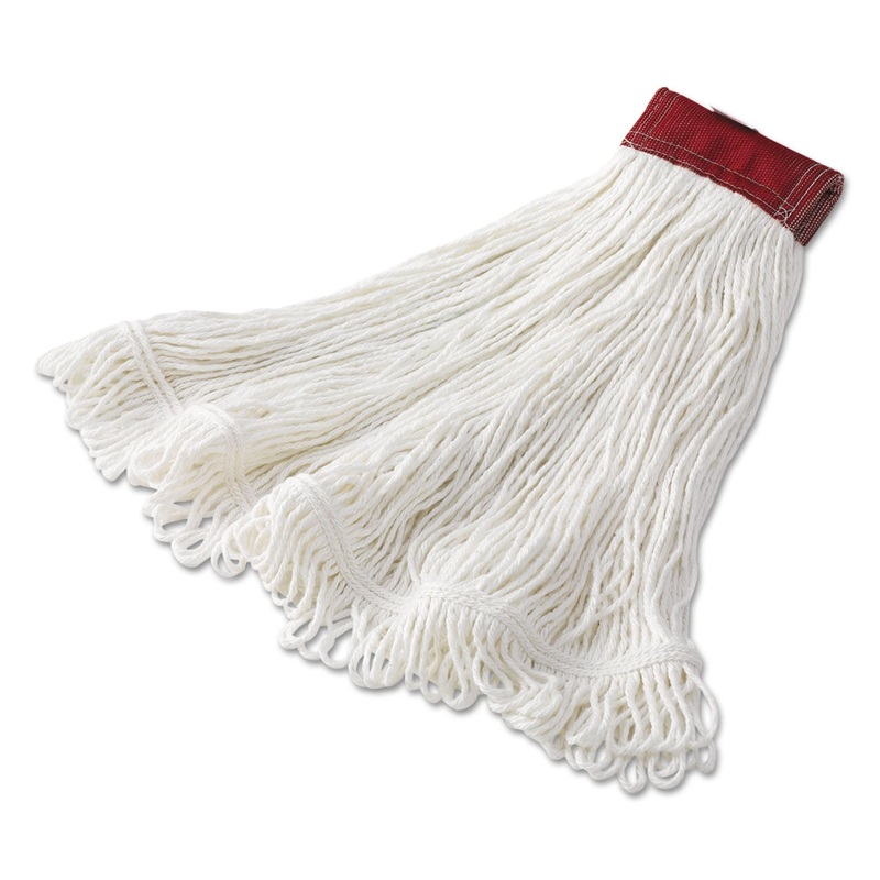 Super Stitch Rayon Mop Heads, White, Large, 6/carton