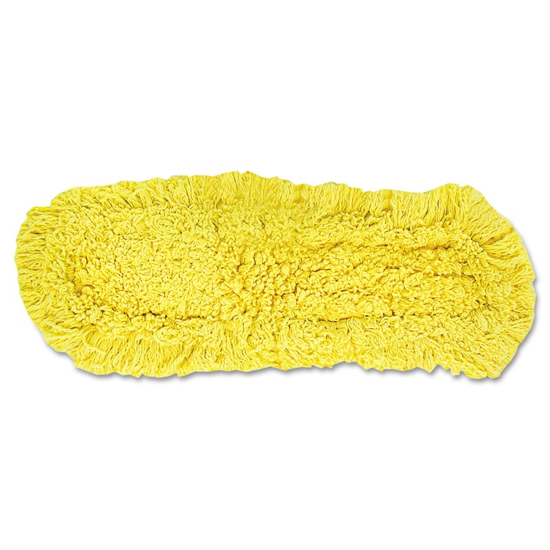 Trapper Commercial Dust Mop, Looped-End Launderable, 5″ X 18″, Yellow