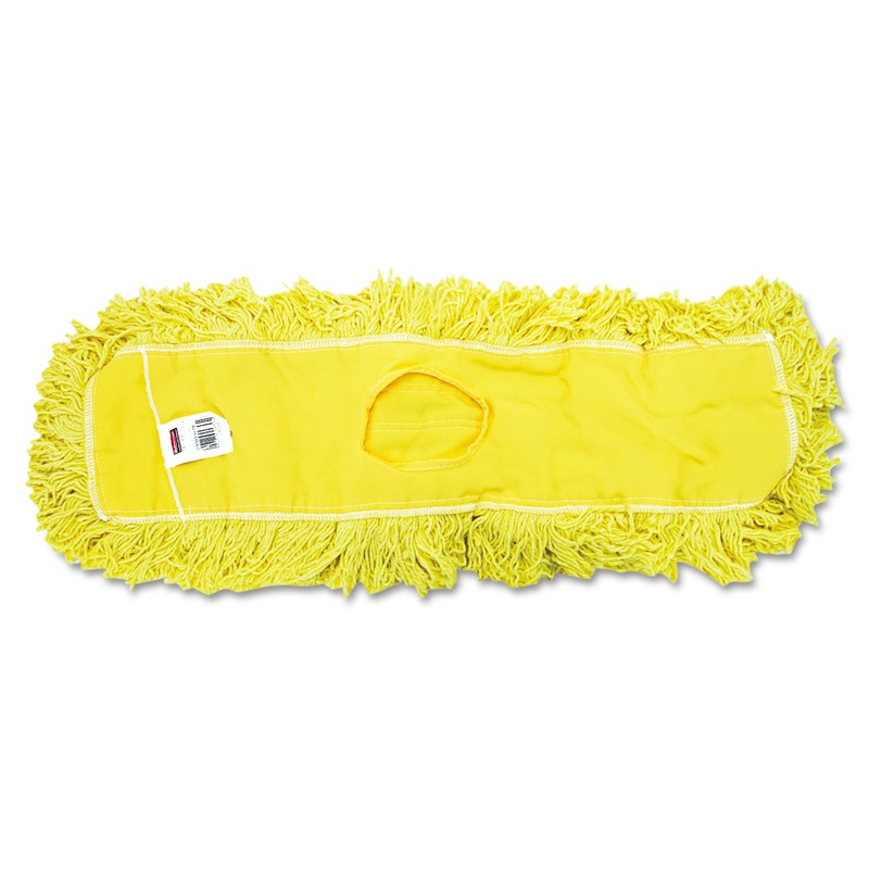 Trapper Commercial Dust Mop, Looped-End Launderable, 5″ X 24″, Yellow