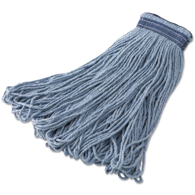 Universal Headband Mop, 32oz, Cotton/synthetic Blend, Blue, 12/carton