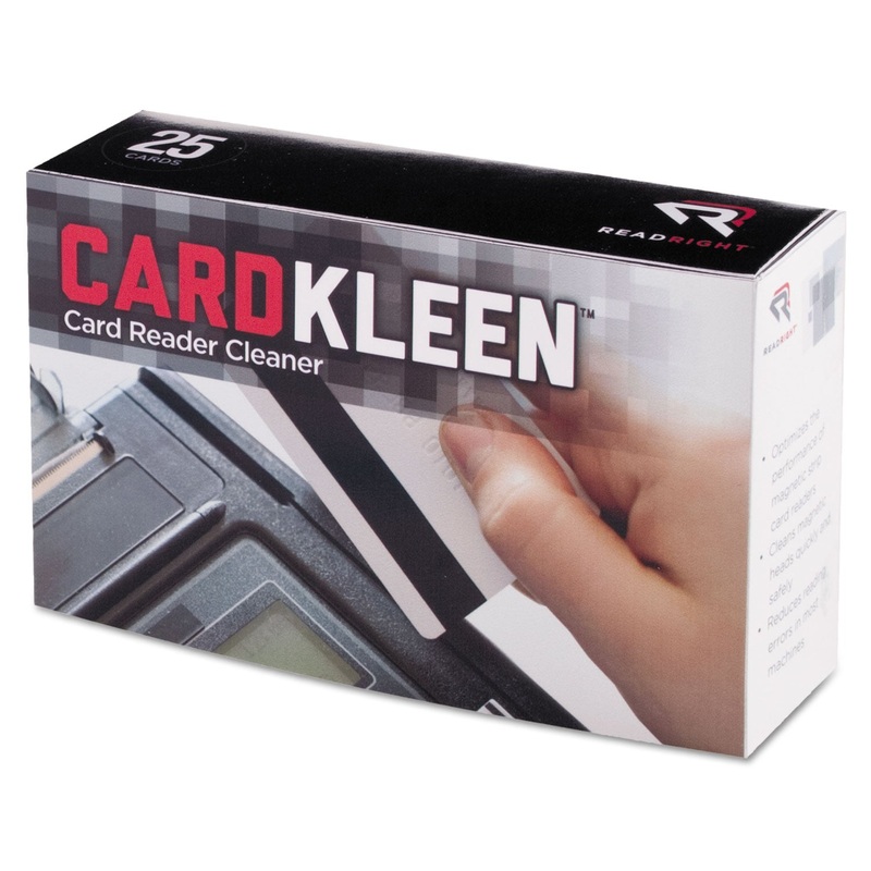 Cardkleen Presaturated Magnetic Head Cleaning Cards, 3 3/8″ X 2 1/8″, 25/box