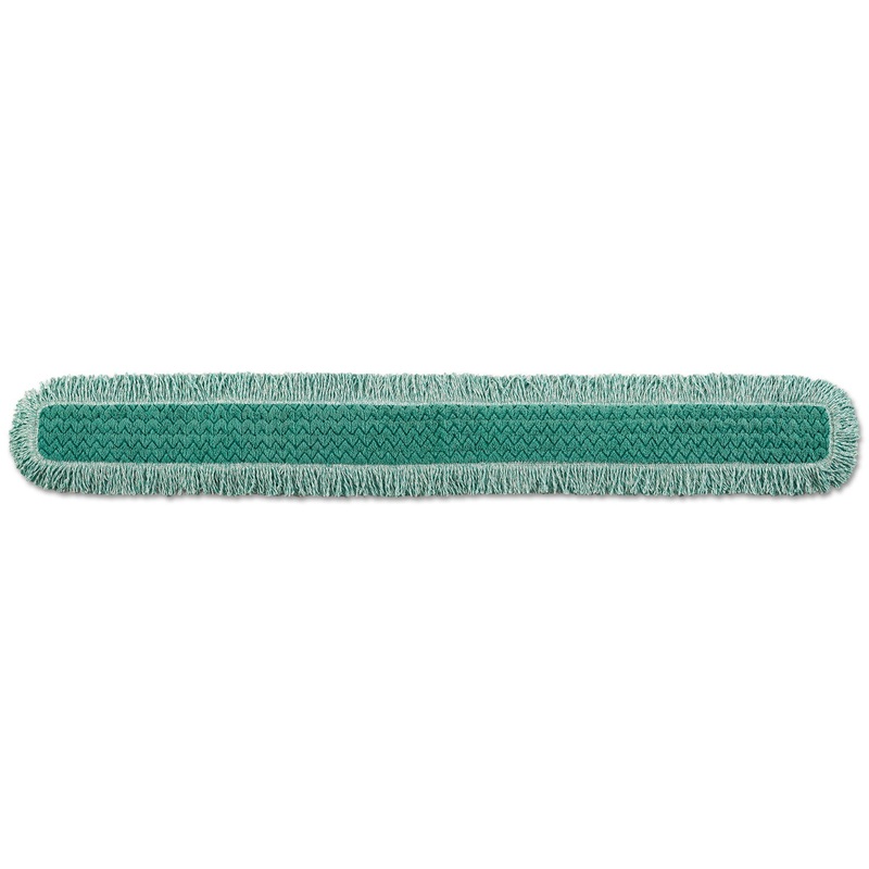 HYGEN DUST MOP HEADS WITH FRINGE, GREEN, 60 IN., MICROFIBER, CUT-END