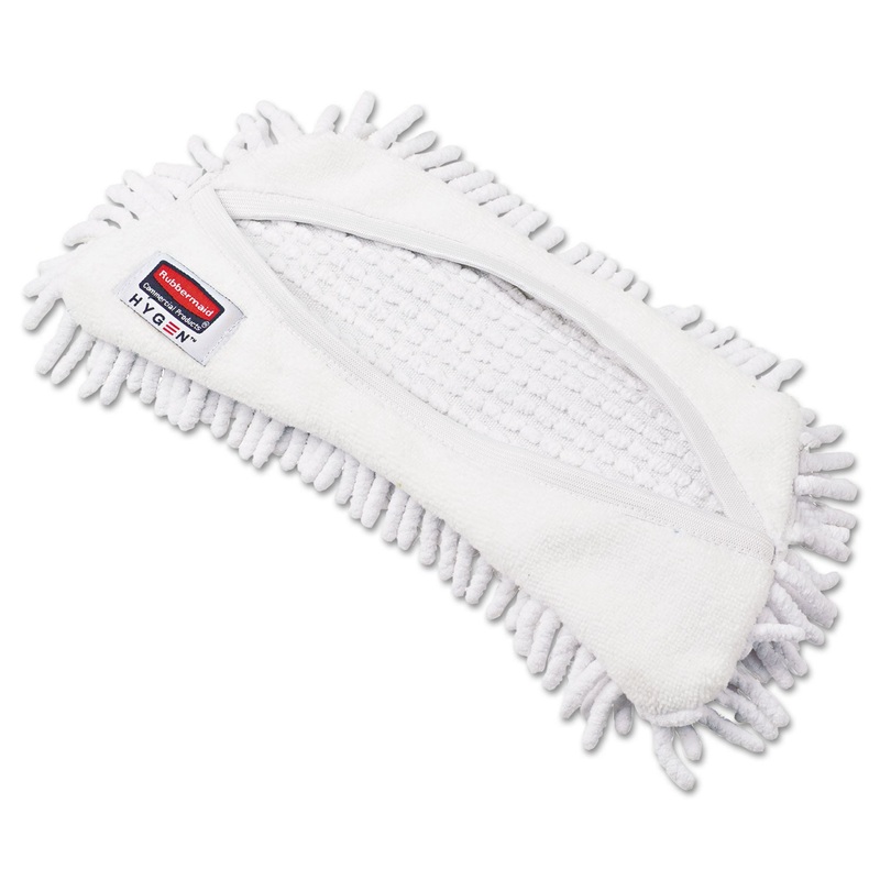 HYGEN FLEXI FRAME DAMP MOP COVERS, MICROFIBER, WHITE, 8.9 X 5.9