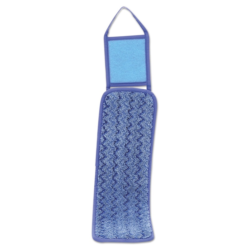 Hygen Wet Pad W/scrubber, Nylon/polyester Microfiber, 18″ Long, Blue