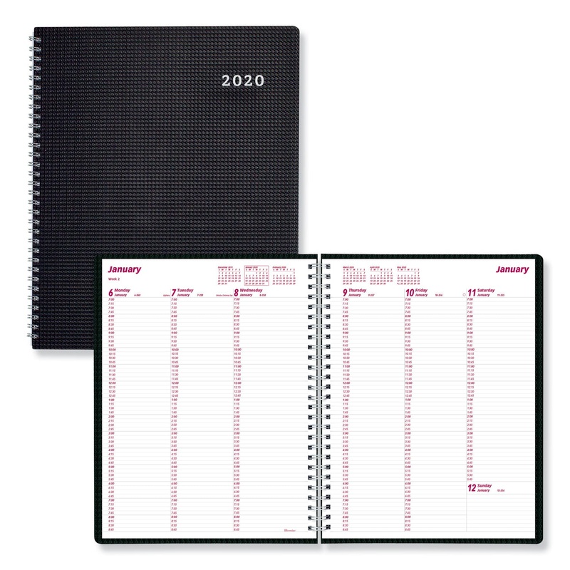 DURAFLEX WEEKLY PLANNER, 11 X 8 1/2, BLACK, 2020