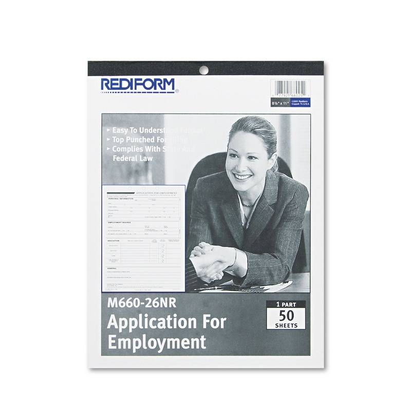 Employment Application, 8 1/2 X 11, 50 Forms