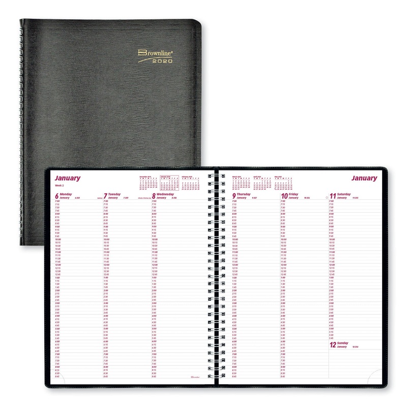 ESSENTIAL COLLECTION WEEKLY APPOINTMENT BOOK, 11 X 8 1/2, BLACK, 2020