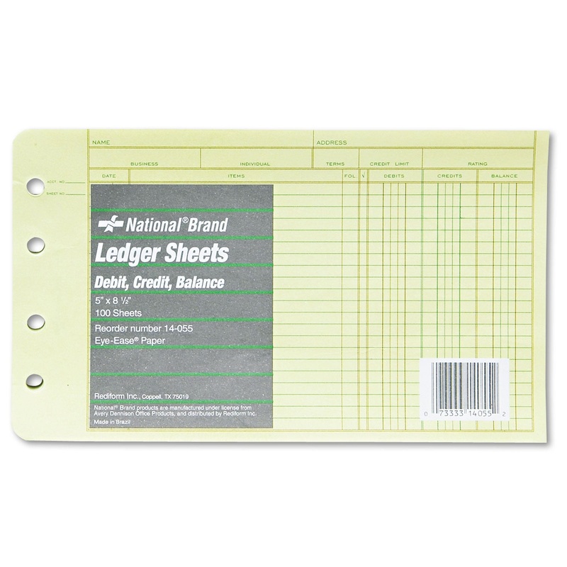 Four-Ring Binder Refill Sheets, 5 X 8 1/2, 100/pack